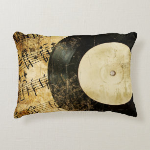 Coussins Décoratifs arrière - plan musical vintage