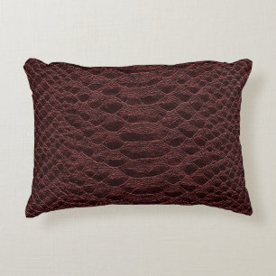 Coussins Décoratifs arrière - plan - texture en cuir de reptile brun -