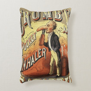 Coussins Décoratifs Art de l'étiquette vintage, inhalateur de poche po