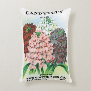 Coussins Décoratifs Art de pochette de graines vintage, fleurs de jard