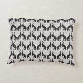 Coussins Décoratifs Art Déco Greyhound Design Accent Coussin; Noir