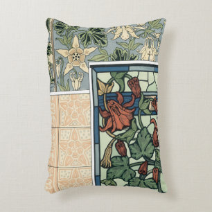Coussins Décoratifs Art Nouveau vintage, fleurs de Colombine Aquilegia