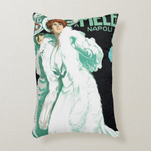 Coussins Décoratifs Art Nouveau vintage, mode italienne, femmes élégan