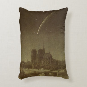 Coussins Décoratifs Astronomie Vintage, Comète Donati au-dessus de Par