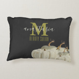 Coussins Décoratifs Autumn Gold White Pumpkins Black Beauty Salon Mono