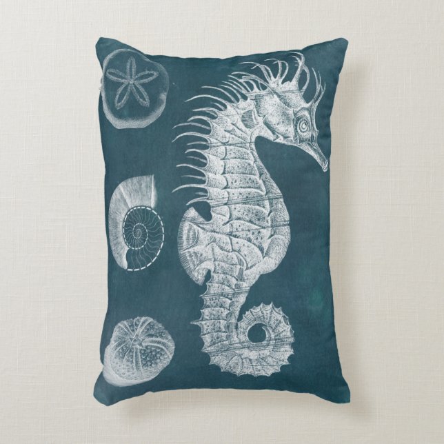 Coussins Décoratifs Azure Seahorse Study I (Devant(Vertical))