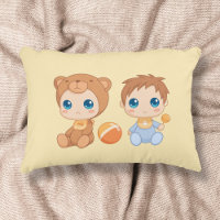 Baby Boy Twins Bear Jumpsuit on Yellow