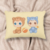 Baby Twins Bear Chat Jumpsuit sur Jaune