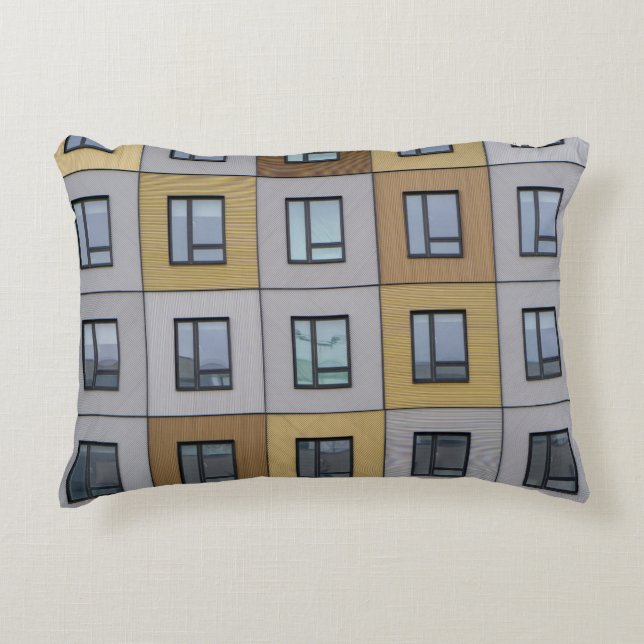 Coussins Décoratifs Baies vitrées blanches et beiges (Devant)