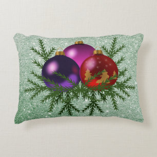 Coussins Décoratifs Bal coloré Ornements Soft Green Faux Parties scint