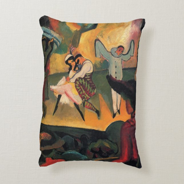 Coussins Décoratifs Ballet Russes, Ballet russe par August Macke (Dos(Vertical))