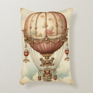 Coussins Décoratifs Ballon à air chaud vintage Steampunk Rose