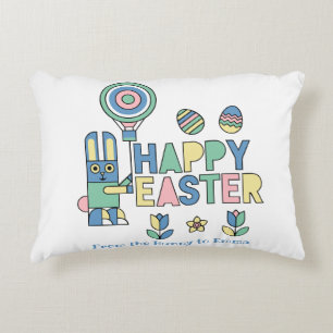 Coussins Décoratifs Ballon de Pâques Lapin Joyeux – Personnalisé Migno