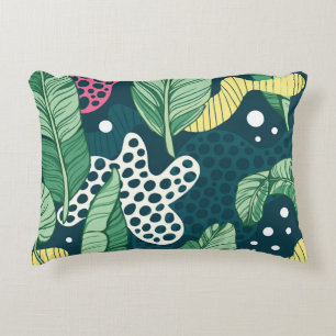 Coussins Décoratifs Banana feuilles abstraits, couleurs tendance