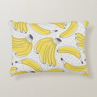 Coussins Décoratifs Bananes fraîches dessinées à la main arrière - pla