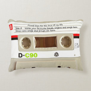 Coussins Décoratifs Bande à cassette mixte unique rétro personnalisée
