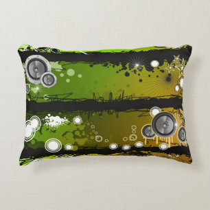 Coussins Décoratifs Bannière grunge de musique de style