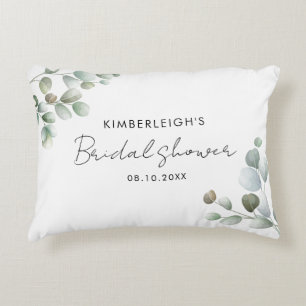 Coussins Décoratifs Baptême de mariage moderne à l'aquarelle eucalyptu