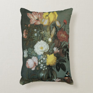 Coussins Décoratifs Baroque Vintage, Bouquet de Fleurs dans un Vase en