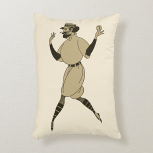 Coussins Décoratifs Baseball de sport vintage, joueur de baseball vict