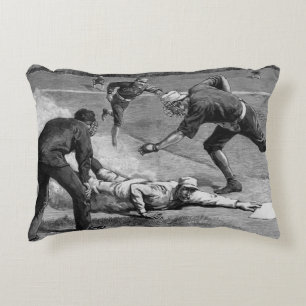 Coussins Décoratifs Baseball vintage par Thure De Thulstrup, 1885