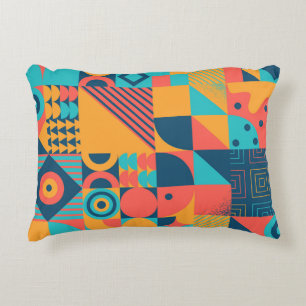 Coussins Décoratifs Bauhaus Retro : les années 70 de la musique géomét
