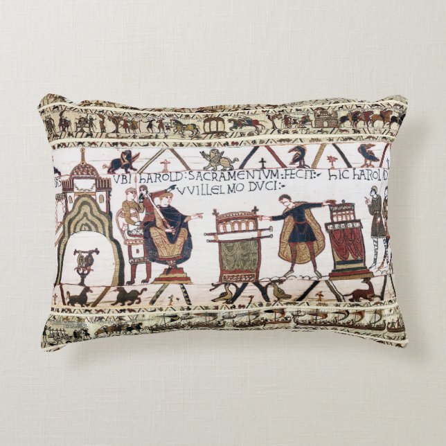 Coussins Décoratifs BAYEUX TAPESTRY Harold a prêté serment sur les rel (Devant)