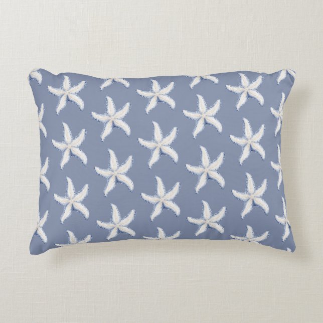 Coussins Décoratifs Beach Blue White Starfish (Devant)