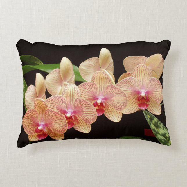 Coussins Décoratifs Beau Oreiller Jeu d'Orchidée (Devant)
