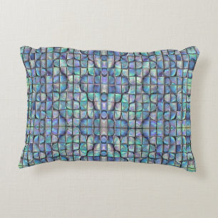 Coussins Décoratifs Beau violet turquoise vert abstrait double face
