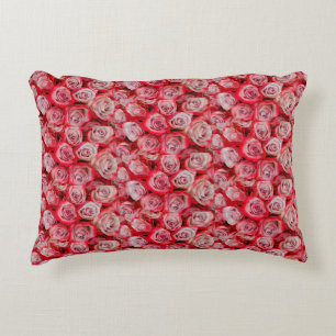 Coussins Décoratifs Beaux roses en bouquet rose et rouge