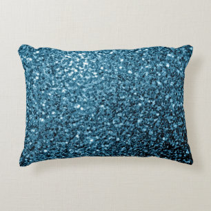 Coussins Décoratifs Bébé bleu clair faux parties scintillant scintille