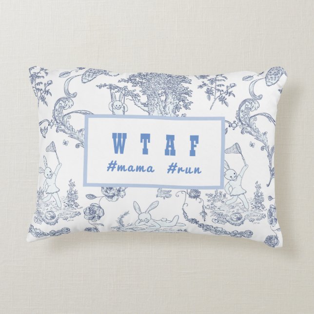 Coussins Décoratifs Bébé Lapin Lapin Toile Bleu Lapin Lapin (Dos)