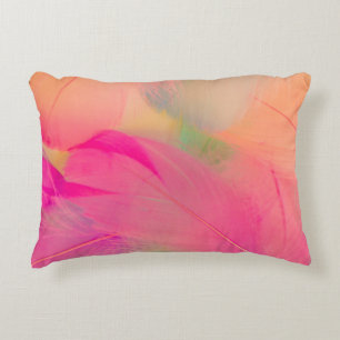 Coussins Décoratifs Belles plumes abstraites violettes et bleues sur l