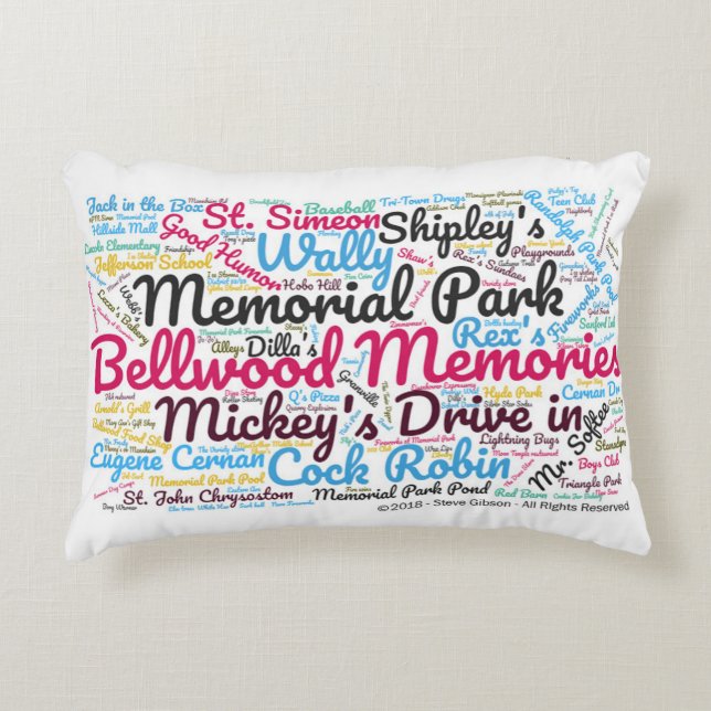 Coussins Décoratifs Bellwood Souvenirs Jeu Oreiller (Devant)