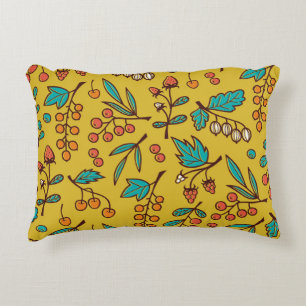 Coussins Décoratifs Berries sur branches, motif naturel sans soudure.