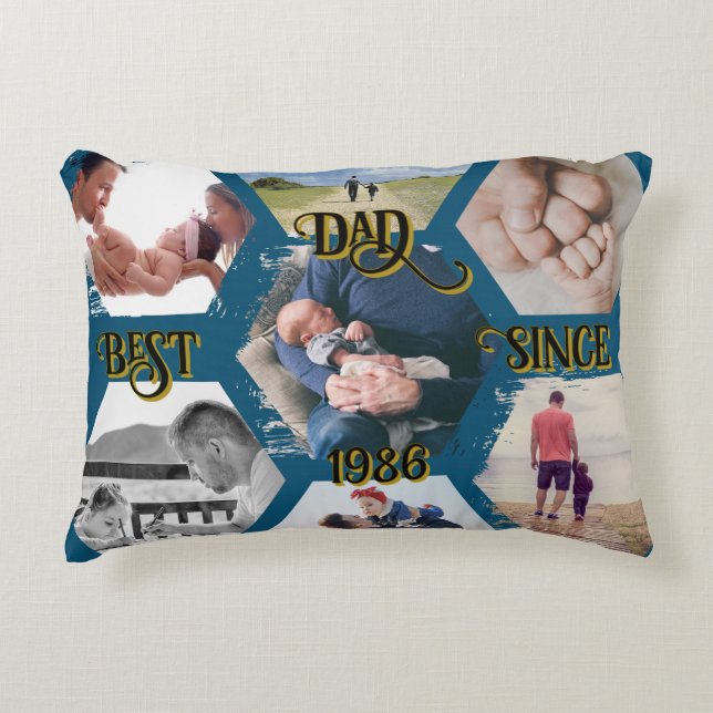 Coussins Décoratifs  "Best Dad Since" personalizable (Devant)