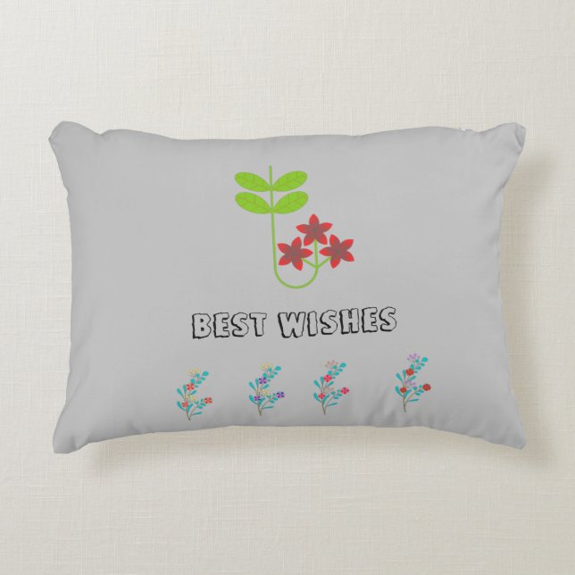 Coussins Décoratifs Best Wishes Flora  Accent Pillow (Devant)