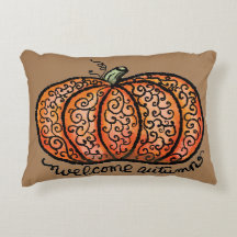 Bienvenue citrouille de filigo d'automne