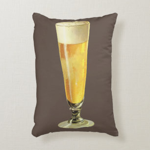Coussins Décoratifs Bière blonde pression vintage, boisson alcoolisée