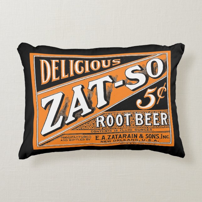 Coussins Décoratifs Bière racine Zat-So 5 ¢ (Devant)