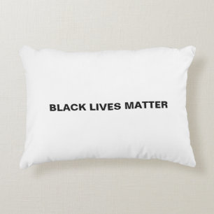Coussins Décoratifs Black Lives Matt texte blanc et noir minimaliste