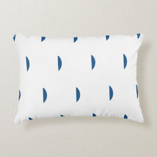 Coussins Décoratifs Bleu Azur Géométrique Taches Blanches