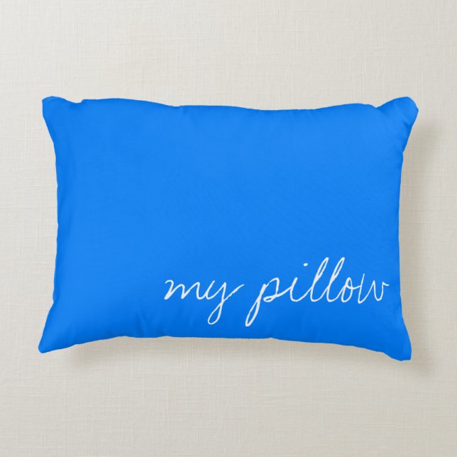 Coussins Décoratifs bleu azur personnalisé (Dos)