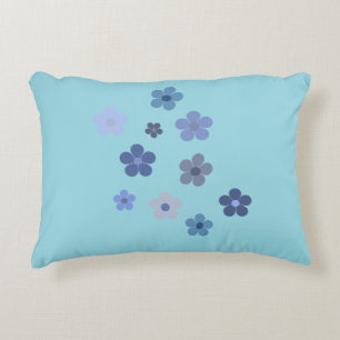 Coussins Décoratifs Bleu Floral