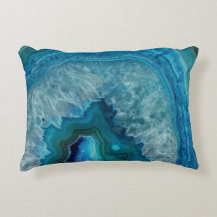 Coussins Décoratifs Blue Geode Rock Mineral Agate Crystal Image