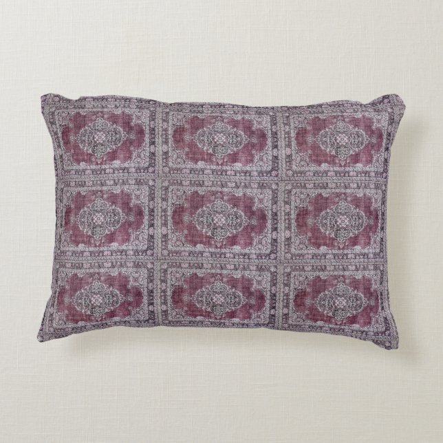 COUSSINS DÉCORATIFS BOHO WINE PRINT BOHEMIAN BURGUNDY (Dos)
