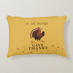 Coussins Décoratifs Bon thanksgiving mignon Turquie Remerciement Citat