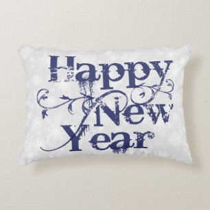Coussins Décoratifs Bonne année de grunge de marine