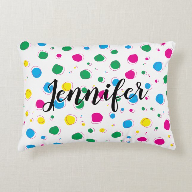 Coussins Décoratifs Bonne Personnaliser d'anniversaire Accent Cushion (Devant)